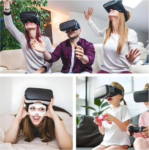 Vista 6 de VR Face Cover Disposable Hygiene VR Face Eyes Mask Pads Facial Interface for Meta Quest 3 Quest 2 - Prevent Dirt and Sweat (Set 50)