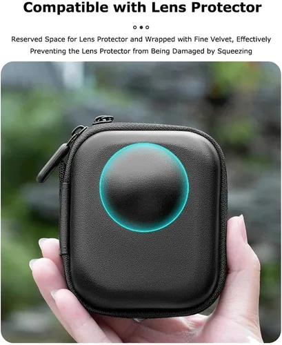 Vista 6 de Funda rígida compatible con cámara de acción DJI Osmo 360, carcasa de poliuretano impermeable, ajuste personalizado, a prueba de golpes y arañazos