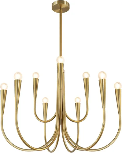 Vista 12 de Lámpara colgante moderna de 6 luces para comedor, cocina, sala de estar, lámpara industrial rústica negra MPL26-6 BK