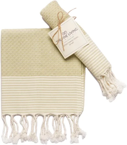 Vista 7 de The Fine Living Co. - Juego de 2 toallas de mano turcas, 100% algodón, toallas de mano decorativas para cocina y baño, para baño, invitados, cara