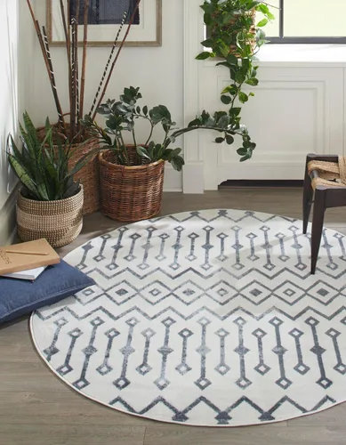 Vista 12 de Unique Loom Bohemian Trellis Collection - Alfombra rectangular de 2 x 3 pies 1 pulgada, color rosa polvoriento/marfil