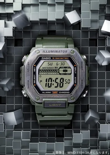 Vista 3 de Casio Collection Standard Digital Resin Series Wristwatch (51020 ATM Waterproof)
