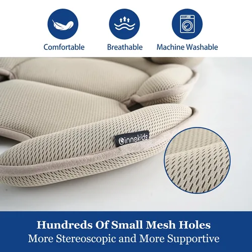 Vista 4 de Innokids - Almohada de soporte para cabeza y cuerpo, inserto para asiento de coche infantil para recién nacido a niño pequeño, cojín para cochecito