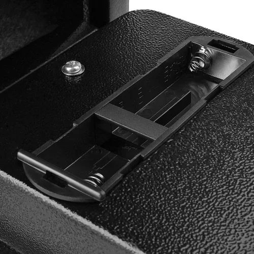 Vista 8 de Flexzion Caja fuerte digital pequeña con teclado, caja fuerte para dinero con teclado electrónico, caja de seguridad digital para el hogar, oficina