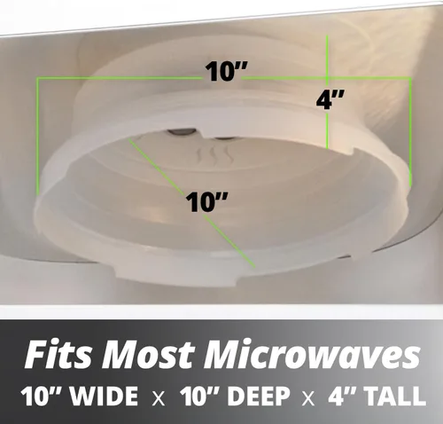Vista 2 de HOVER COVER Tapa protectora magnética contra salpicaduras, tapa de 10 pulgadas transparente libre de BPA para alimentos, protector de plato