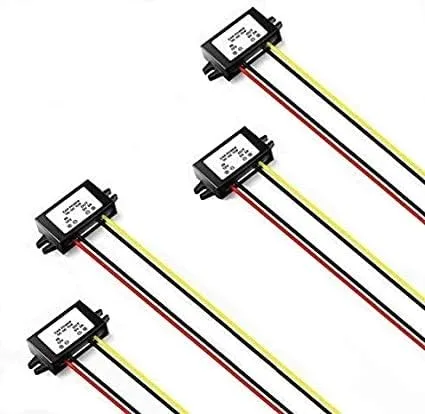 Vista 6 de Magnolian Paquete de 2 fuentes de alimentación de pantalla LED de coche 12V a 5V 3A DC/DC Buck convertidor módulo