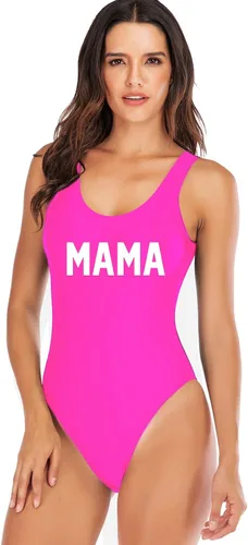 Vista 2 de Elightvap Familia a juego madre hijo carta impresión traje de baño monokini mujeres toldder niña traje de baño de una pieza traje de baño