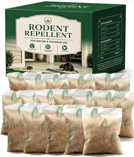 Vista 10 de Bolsas repelentes para roedores, repelente de ratones para interiores