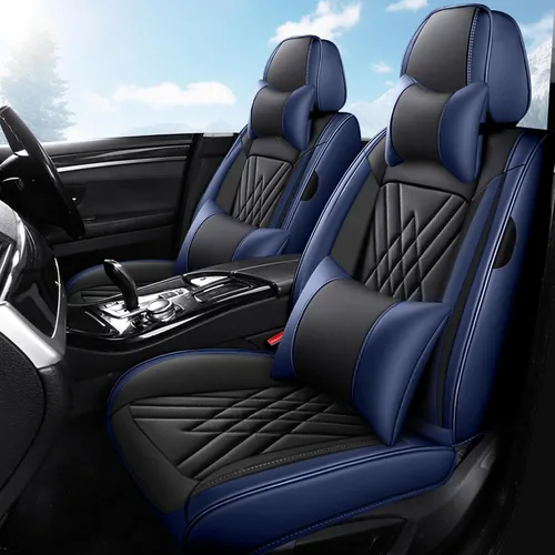 Vista 17 de Fundas de Asientos Compatibles con Toyota Corolla 2015-2026 Funda de Asiento de Automóvil de Cuero, Elegante Impermeable Transpirable Fácil