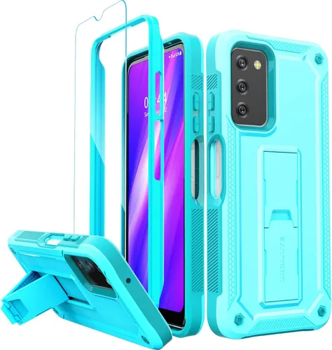 Vista 10 de URBANITE Funda para Samsung Galaxy A13 con soporte, protección a prueba de golpes de grado militar con protector de pantalla compatible con teléfono