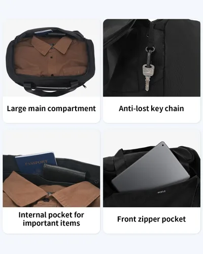 Vista 5 de ECOHUB Bolsa de viaje para artículos personales de Spirit Airlines de 18 x 14 x 8 pulgadas, artículos esenciales de viaje, bolsa de viaje, bolsa