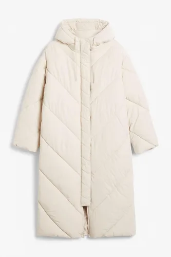 Vista 4 de Yousify Women's Hooded Long Puffer Coat Winter Longer Thickened Down Jacket Zip Cotton Outwear