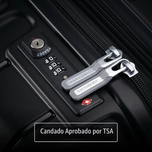 Vista 6 de Samsonite Freeform de carcasa rígida expandible con ruedas giratorias dobles, Negro