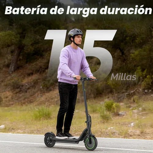 Vista 4 de Electric Scooter, 350W/500W Motor, 21/28/40 Miles Long Range, 19 MPH Max Speed, 8.5" Solid Tire, Lightweight EScooter with Dual Brakes & Lights, APP