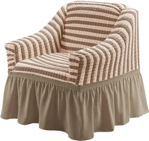 Vista 17 de Qubjus Funda Elástica para Sofá Fundas para Sofá Lavables Funda para Sofá Sillón Cama Protector de Muebles de Fácil Ajuste con Parte Inferior Beige