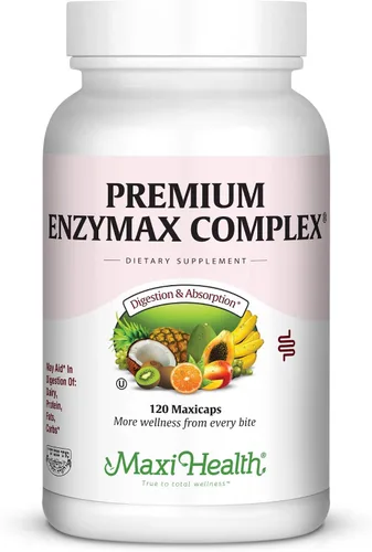 Vista 4 de Maxi Health Las enzimas digestivas PremiumComplex ayudan a los lácteos y las grasas, 60