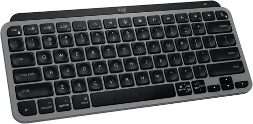 Vista 14 de Logitech MX Keys Mini - Teclado inalámbrico minimalista para Mac, compacto, Bluetooth, teclas retroiluminadas, USB-C, escritura táctil, compatible