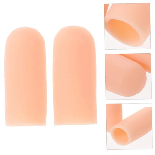 Vista 2 de BESPORTBLE Protector de silicona, fundas de color de piel para proteger agrietados/1 par (0.5 x 1.6 in)