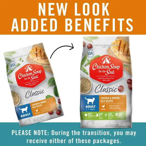 Vista 2 de Chicken Soup for the Soul Natural Premium Alimento seco para gatos adultos, primer ingrediente de carne real, sin subproductos, apoya la salud