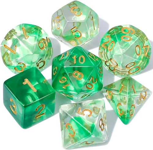 Vista 11 de CiaraQ DND - Juego de dados poliédricos con una bolsa de dados negra para juegos de mesa de rol D&D RPG MTG