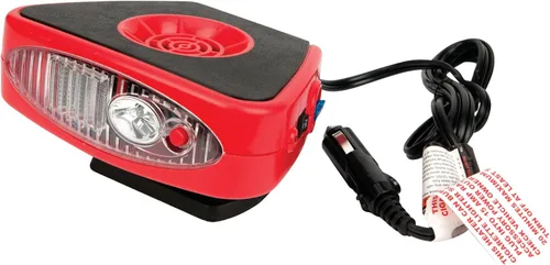 Vista 4 de Performance Tool W5009 12V Calentador compacto y descongelador con base giratoria, mango oscilante y linterna LED
