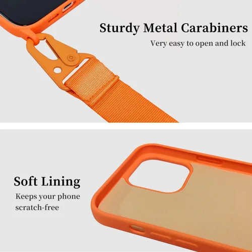 Vista 66 de Funda compatible con iPhone 8 Plus, iPhone 7 Plus/6 Plus/6S Plus con cordón, funda cruzada para iPhone con correa ajustable de silicona para iPhone