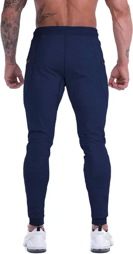 Vista 7 de MAIKANONG Pantalones deportivos ajustados para hombre, pantalones de entrenamiento para gimnasio, correr, atletismo, casual