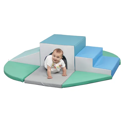 Vista 12 de ECR4Kids SoftZone Lincoln - Escalador de túneles para niños, contemporáneo