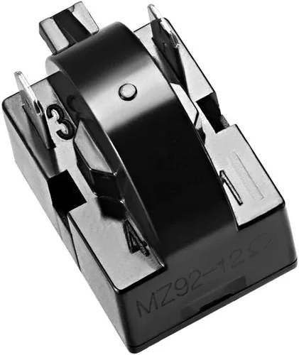 Vista 3 de uxcell 2 unids 12 ohmios 2 pin refrigerador arranque relé para compresor negro