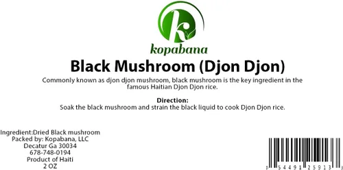 Vista 5 de KOPABANA Haitian Mushroom DJON-DJON para cocinar arroz 2 onzas (paquete de 2)