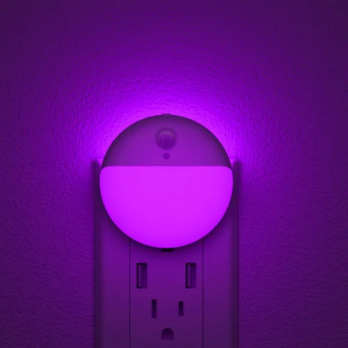 Vista 12 de YUNLEX Paquete de 2 luces nocturnas enchufables con sensor de movimiento y sensor de atardecer a amanecer, atenuación continua, luz nocturna LED