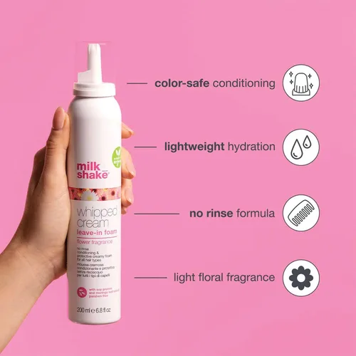 Vista 22 de milk_shake Whipped Cream Leave-In Foam Hydrates and Softens, 6.8 Oz