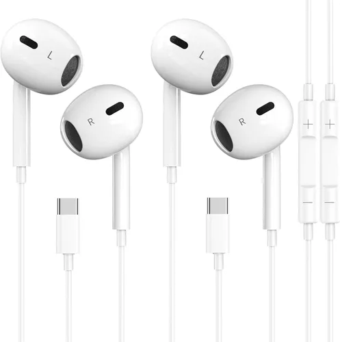 Vista 9 de Auriculares USB C para iPhone 17/16/15, auriculares tipo C con micrófono y control remoto, cancelación de ruido para iPhone 17 16 15 Pro Max Plus