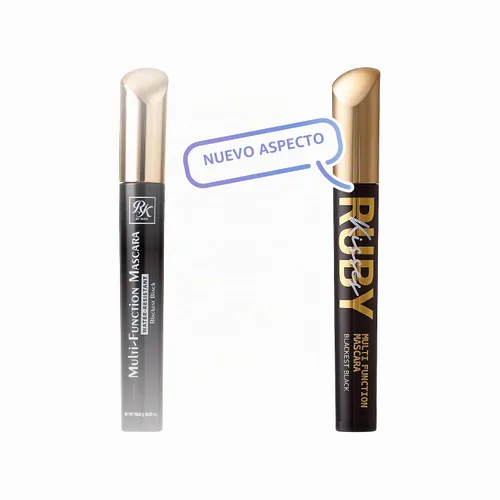 Vista 2 de Ruby Kisses Máscara multifunción resistente al agua, alargamiento voluminizador Blackest Black