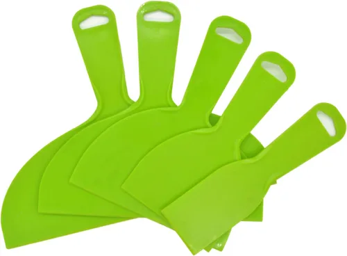 Vista 3 de 5 cuchillos de masilla flexibles de plástico, paquete de gran tamaño, esparcidor desechable, herramienta de raspador de pintura de plástico flexible