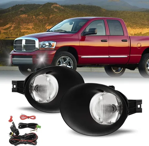 Vista 9 de Nixon Offroad Juego de luces antiniebla para Dodge Ram 1500 4000/2002-2009 Dodge Ram 2500 3500 2002-2009 Pickup con bombilla, parachoques