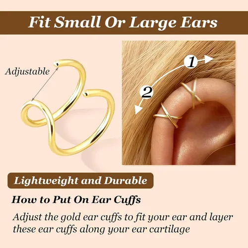 Vista 4 de Ear Cuffs Non Piercing Ear Cuff Earrings for Teen Girl Gifts Trendy Stuff