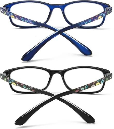 Vista 8 de Lentes de lectura para mujer, con bloqueo de luz azul, lectores de computadora, lentes flexibles antifatiga ocular/deslumbramiento/UV
