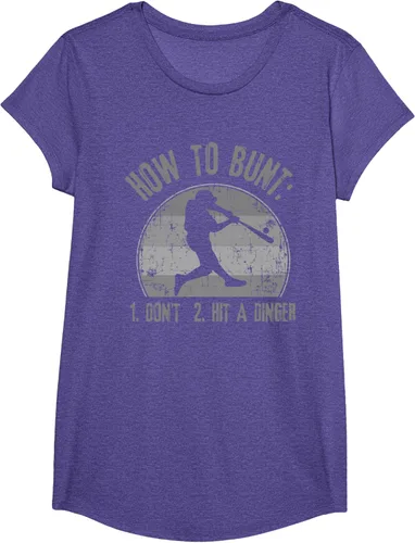 Vista 19 de Cómo Bunt Don't Hit A Dinger - Camiseta divertida de béisbol y sóftbol, Negro, S
