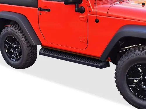 Vista 12 de iBoard estribos para Jeep Wrangler Sport Utility 2007-2017, 2 puertas, Negro