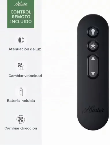 Vista 4 de Hunter Ventilador de techo LED de bronce noble casual de 54 pulgadas para interiores con aspas reversibles, kit de luz, motor reversible
