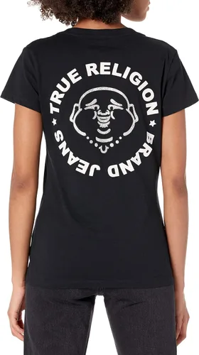 Vista 2 de True Religion Camiseta delgada con cuello en V y sello de Buda para mujer
