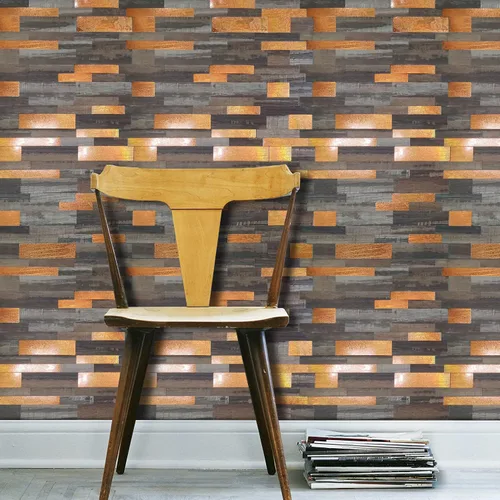 Vista 5 de XUANINY Azulejos metálicos para salpicaduras de 12 hojas, autoadhesivas, aluminio 3D, paneles de pared para cocina, baño, dormitorio, sala de estar