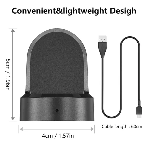 Vista 3 de Vanjua Cable de carga para reloj Samsung Gear S3, soporte de carga de repuesto inalámbrico compatible con Samsung Gear Sport, S2, S3 Classic