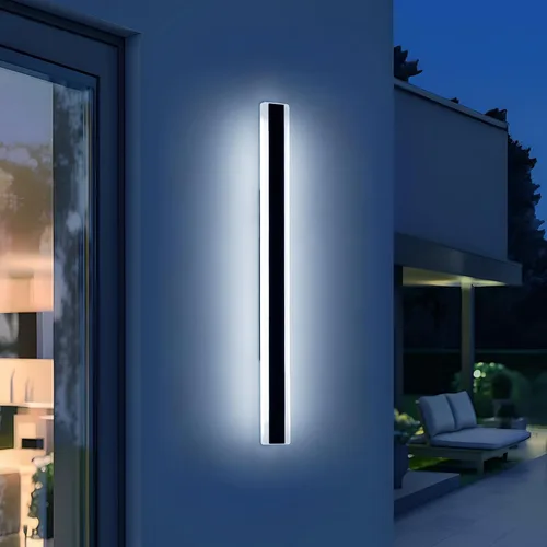 Vista 33 de Luces de Pared Modernas para Exterior de Casa, Apliques de Pared al Aire Libre de 23.6 Pulgadas, 3 Luces Color 3000K/4500K/6000K, Resistente al Agua