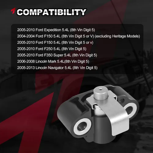 Vista 5 de Kit de cadena de distribución de motor 5.4L Juego de reparación de fase de levas Compatible con Ford Expedition, F-150, F-250, F-350 Super Duty