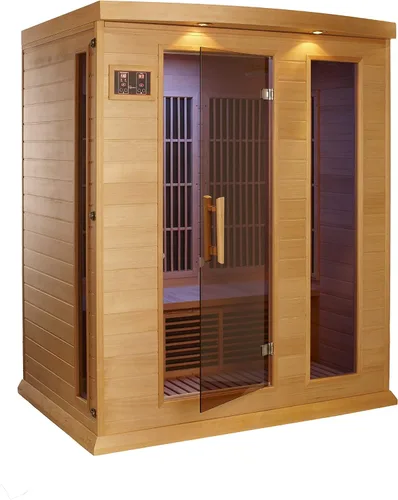 Vista 3 de DYNAMIC SAUNAS Maxxus 3 por sauna de cicuta canadiense de carbono infrarrojo lejano EMF bajo