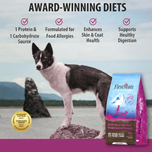 Vista 8 de FirstMate Pet Foods Alimento seco para perros – Ingrediente limitado Fórmula para el control de peso de la harina de pescado del océano Pacífico