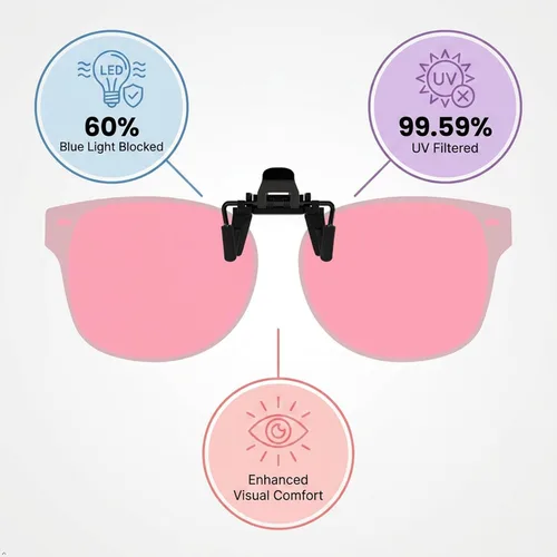 Vista 5 de Eyekepper Gafas de migraña para mujer y hombre, FL-41 con clip