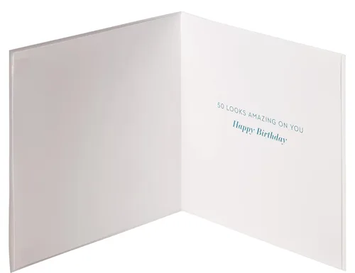 Vista 2 de Tarjeta de cumpleaños número 50 de Papyrus (50 se ve increíble en ti)